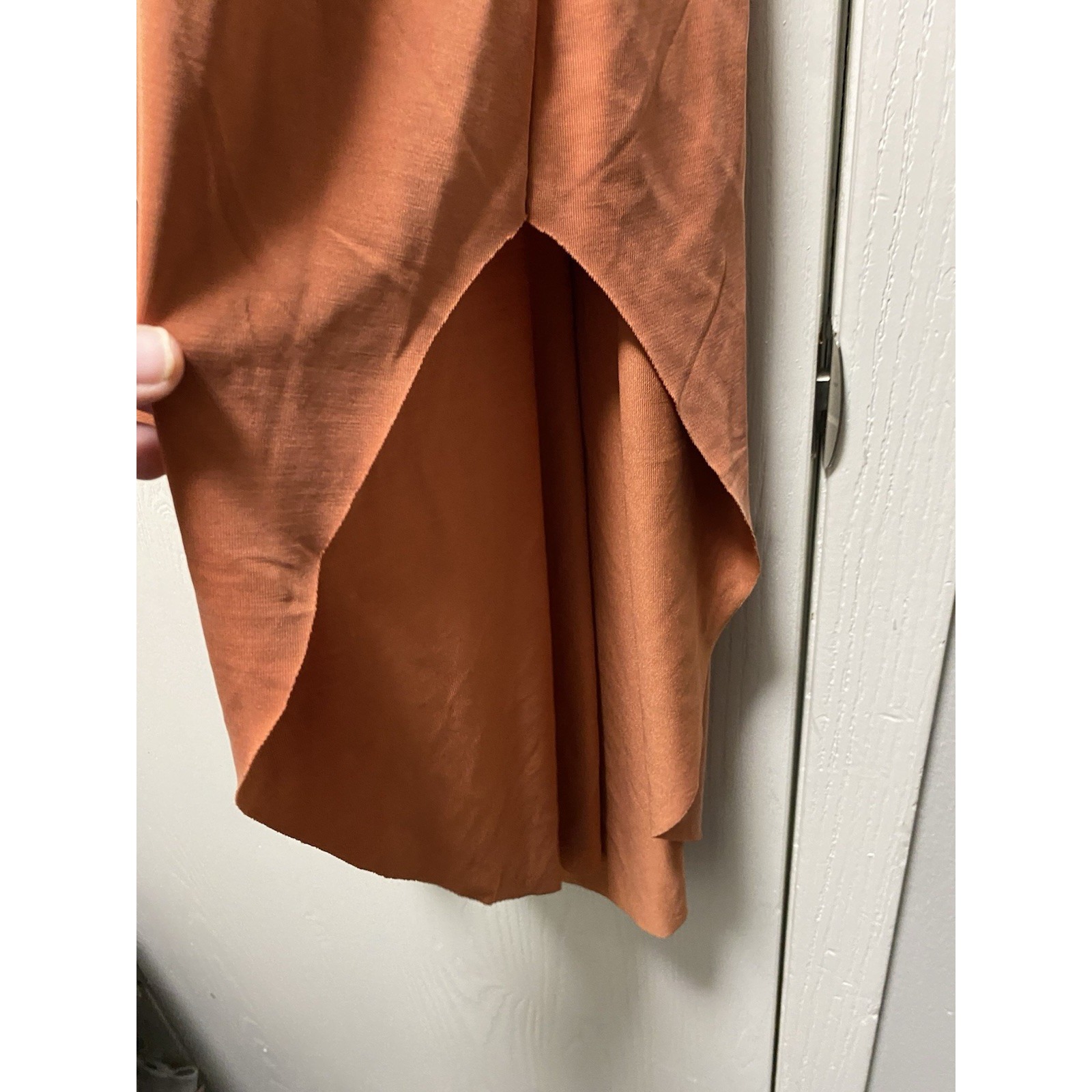 Double Zero Mystical Maxi Dress Medium Terracotta High Neck Sleeveless Nwt — image 7 of 8